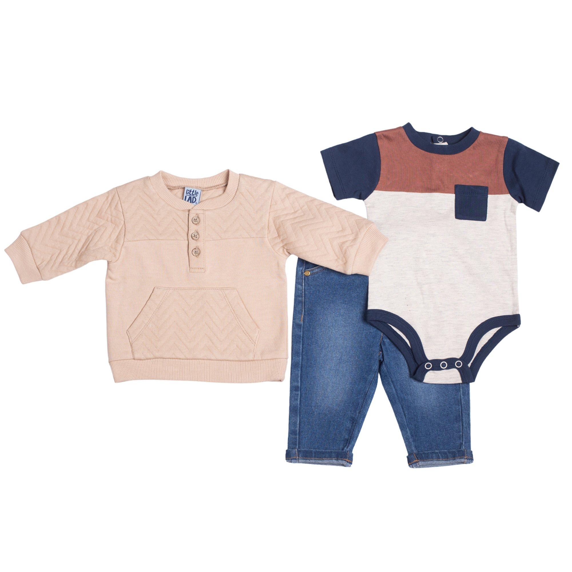 Baby Boys 3-pc. Colorblock Mix & Match Set