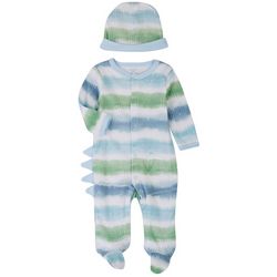 Mon Cheri Baby Baby Boys 2-pc. Striped Footed Pajama Set