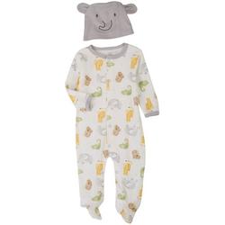 Baby Boys 2-pc. Animal Footed Pajama Set