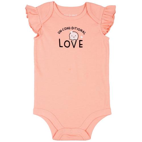 Dot & Zazz Baby Girls Un-Cone-Ditional Love Bodysuit