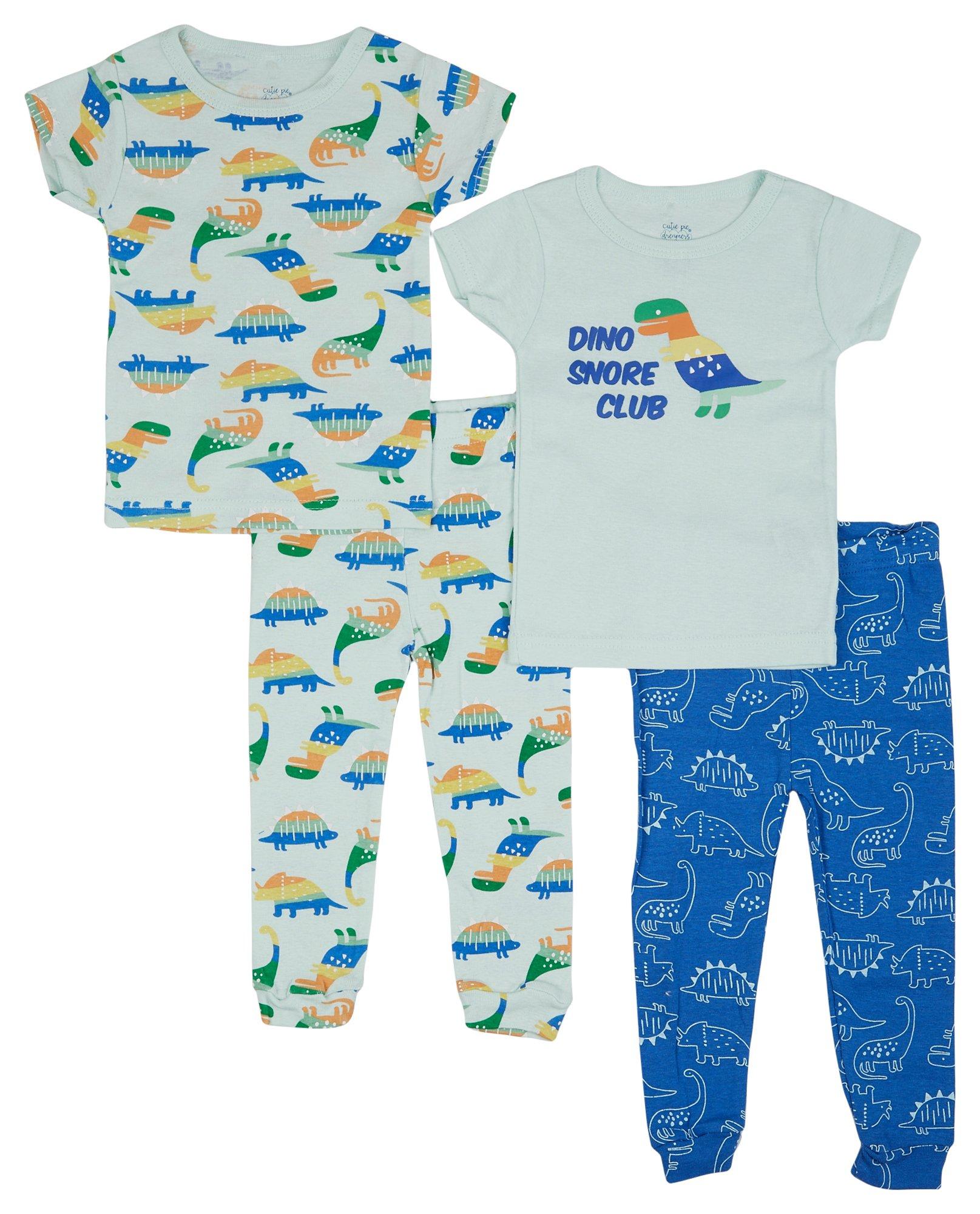 Baby Boy 4-pc. Dino Snore Club Set