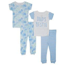 Boys 4-pc. Dad's Bestie  Print Pajama Set