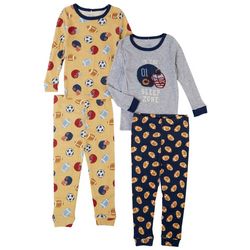 Cutie Pie Baby Baby Boys 4-pc. Football Pajama Set