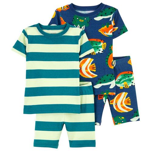 Carters Baby Boys 4-pc. Fish/Turtle Pajama Set