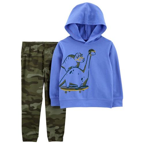 Carters Baby Boys 2 Pc Hooded Skating Dino