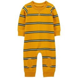 Carters Baby Boys Gold Stripes Jumpsuit