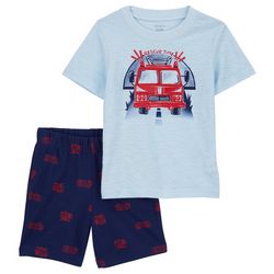 Carters Baby Boys 2-pc. Fire Truck Tee and Shorts Set