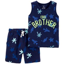 Carters Baby Boys 2-pc. Cool Brother Short Set