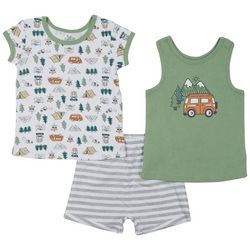 Baby Essentials Baby Boys 3 Pc Camping Shorts Set