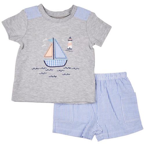 Baby Essentials Baby Boys 2-pc. Sailing Shirt and