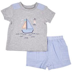 Baby Boys 2-pc. Sailing Shirt and Shorts Set