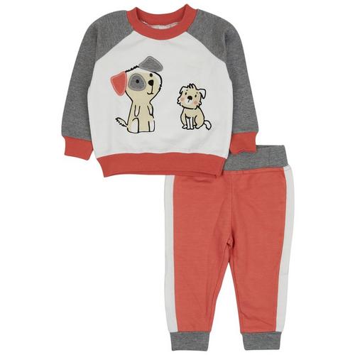 Baby Essentials Baby Boys 2-pc. Puppies Pant Set