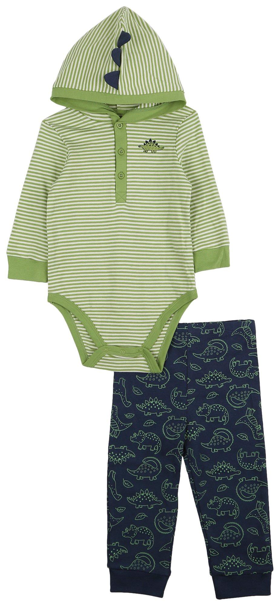 Little Me Baby Boys 2 Pc. Dino  Bodysuit Pant Set