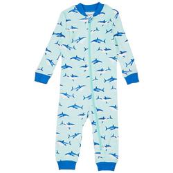Baby Boys Shark Print  Bodysuit Sleeper