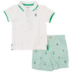 Baby Boys 2-pc. Golf Polo Short Set