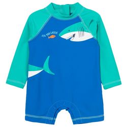Little Me Baby Boys Shark Sea You Later Rashguard Swimsuit