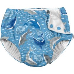 Green Sprouts Baby Boys Dolphin Snap Swim Diaper