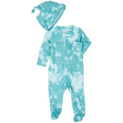 Leo & Luna Baby Boys 2-pc. Tie Dye Footed Pajama Set