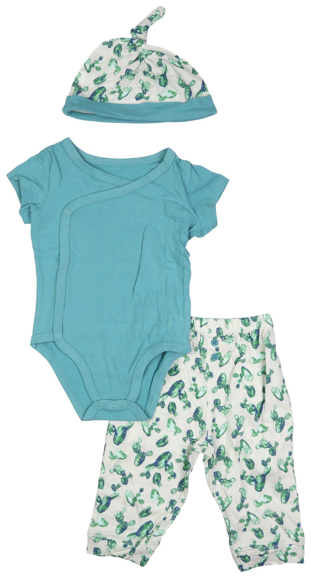Leo & Luna Baby Boys 3-pc. Manatee Pant Set