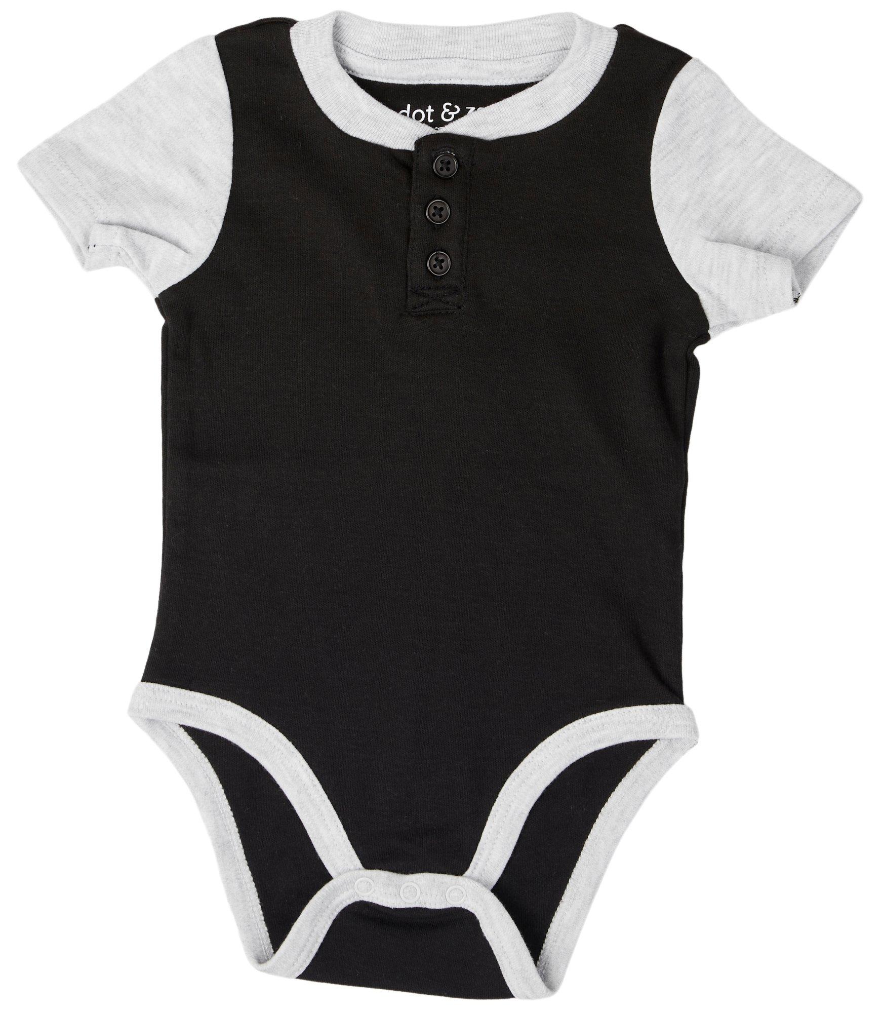 Baby Boys Henley Onesie Short Sleeve Top