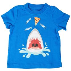 DOT & ZAZZ Baby Boys Pizza Shark Short Sleeve Tee