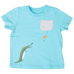 DOT & ZAZZ Baby Boys Dino Pizza Pocket Short Sleeve T-Shirt