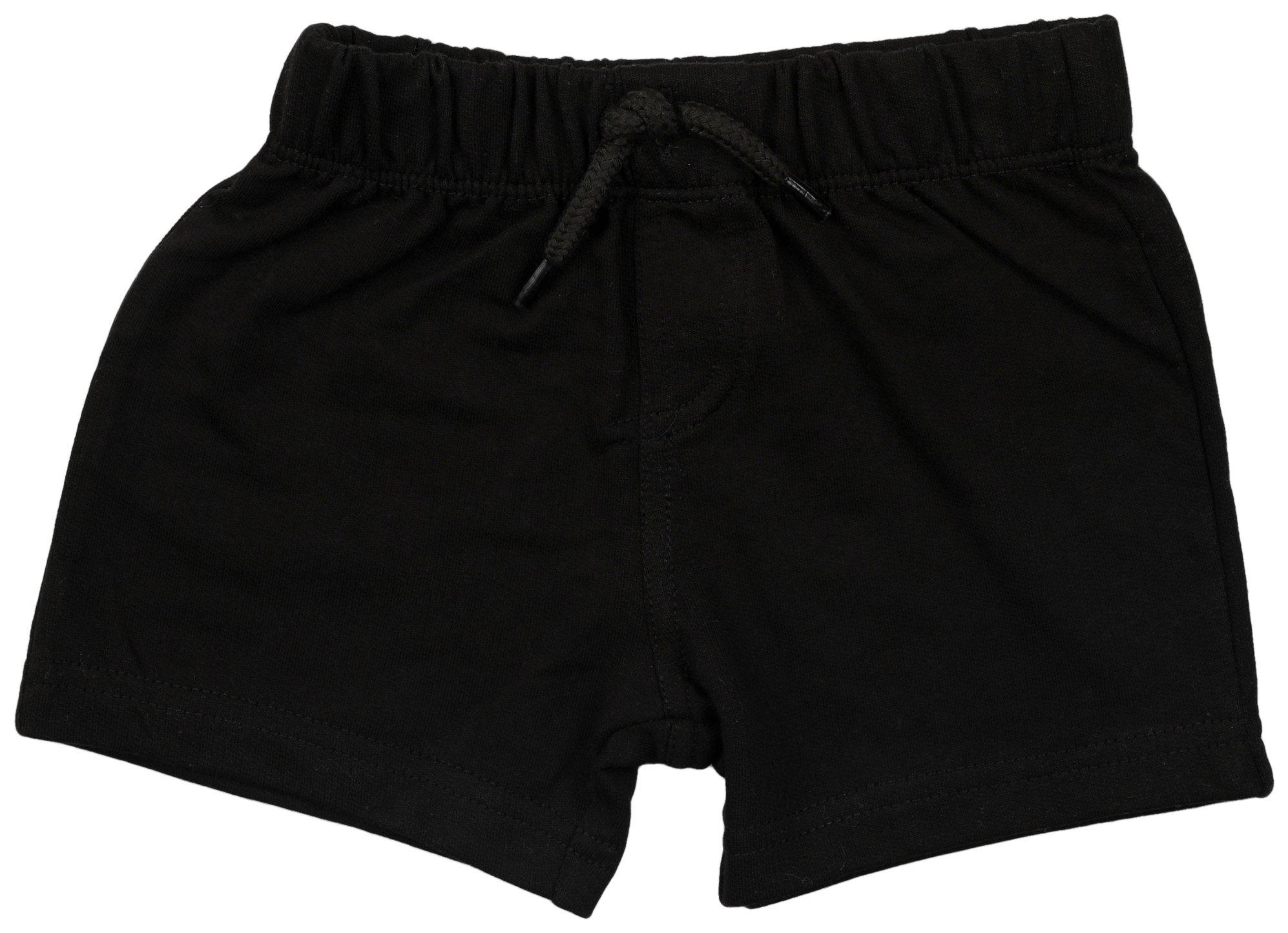 Baby Boys Solid Faux Drawstring Shorts