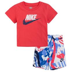 Infant Boys 2-pc. Swoosh Nike Logo Tee & Shorts Set
