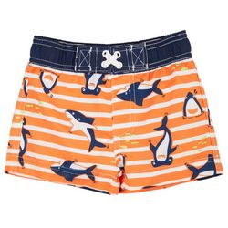 Wippette Kids Baby Boys Sharks & Stripes Swim Trunks