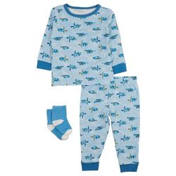 Sleep On It Baby Boys 3-pc. Turtle Pajama Set