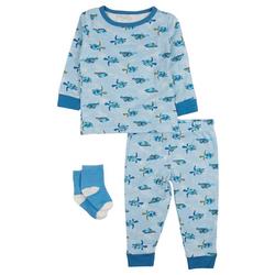 Baby Boys 3-pc. Turtle Pajama Set