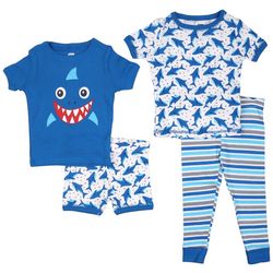 Only Boys Baby Boys 4-pc. Shark Graphic Pajama Set