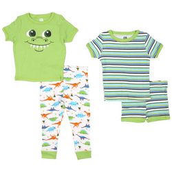 Only Boys Baby Boys 4-pc. Stripe Dino Graphic Pajama Set