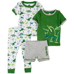 Baby Boys 4-pc. Dino Pajama Short Set