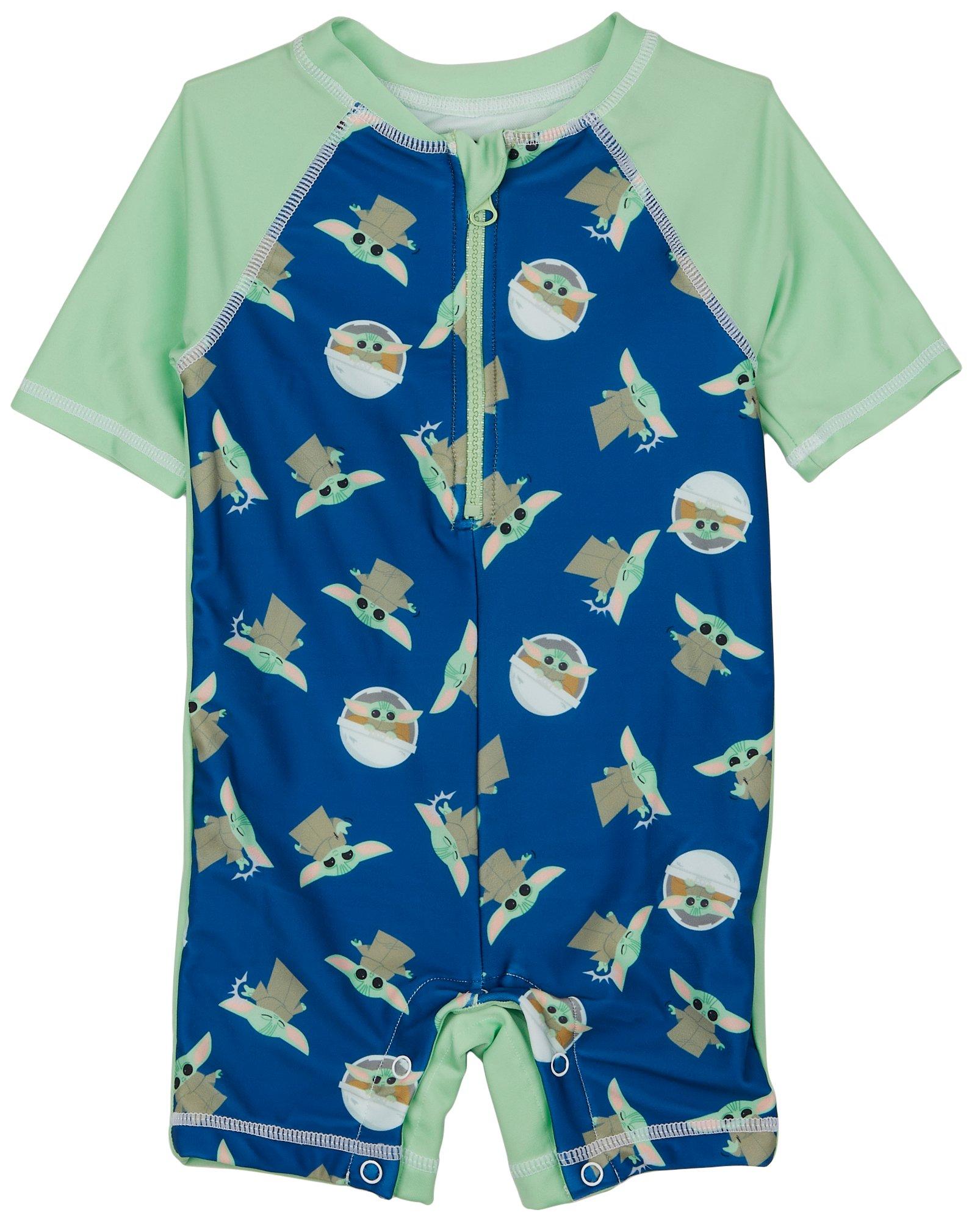 Star Wars Baby Boys 1-pc. Baby Yoda Romper Swimsuit