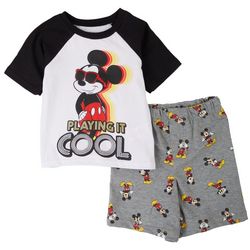 Mickey Mouse Baby Boys 2-pc. Playing It Cool Short Set