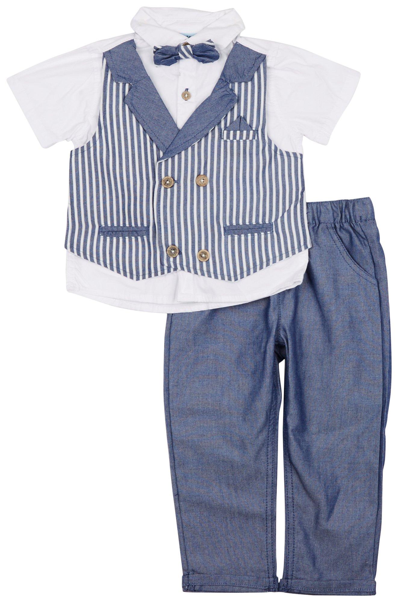 Little Lad Baby Boys 3 -Pc. Gentleman Linen