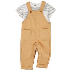 Baby Boys 2-pc. Striped Bodysuit Overall Set