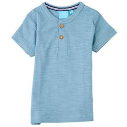 Baby Boys Slub Henley Short Sleeve T-Shirt