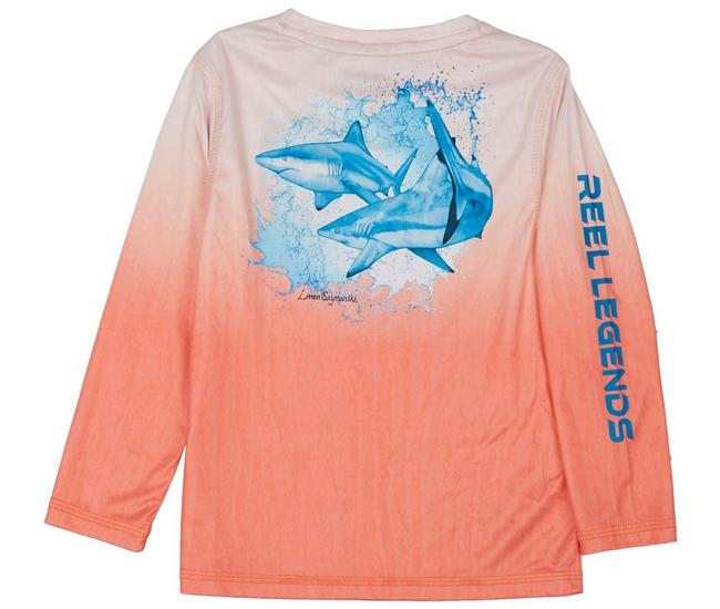 Reel Legends Toddler Boys Reel-Tech Shark Long Sleeve Shirt