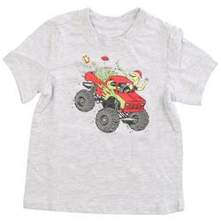 Toddler Boys Santa Truck Short Sleeve Top