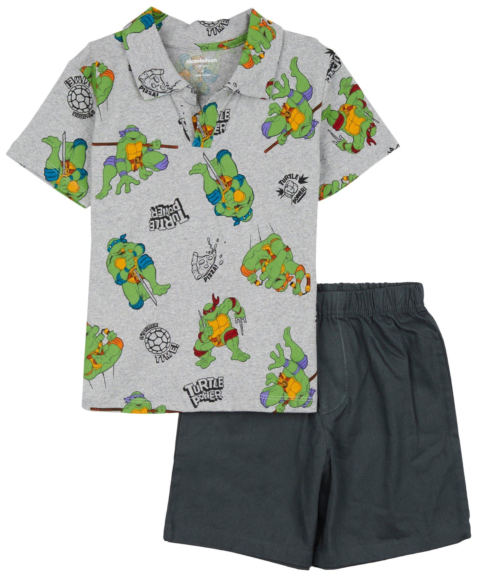 Nickelodeon 2pc. Toddler Boys Collar Knit T-Shirt Short Set