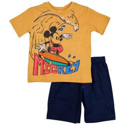 Mickey Mouse 2-pc. Toddler Boys Surf Micket Short Set