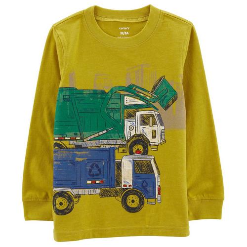 Carters Toddler Trash Truck Jersey Long Sleeve Pullover