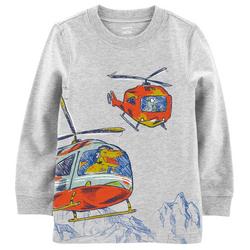 Toddler Boys Helicopter Jersey Long Sleeve Pullover