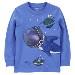 Toddler Boys Space Shark Long Sleeve Jersey Tee