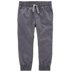 Toddler Boys Solid Woven Jogger Pants