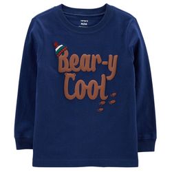 Carters Toddler Boys Beary Cool  Long Sleeve Jersey Tee
