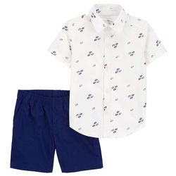 Carters Toddler Boys 2-pc. Button Down Shirt and Short Set