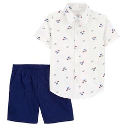 Toddler Boys 2-pc. Button Down Shirt and Short Set